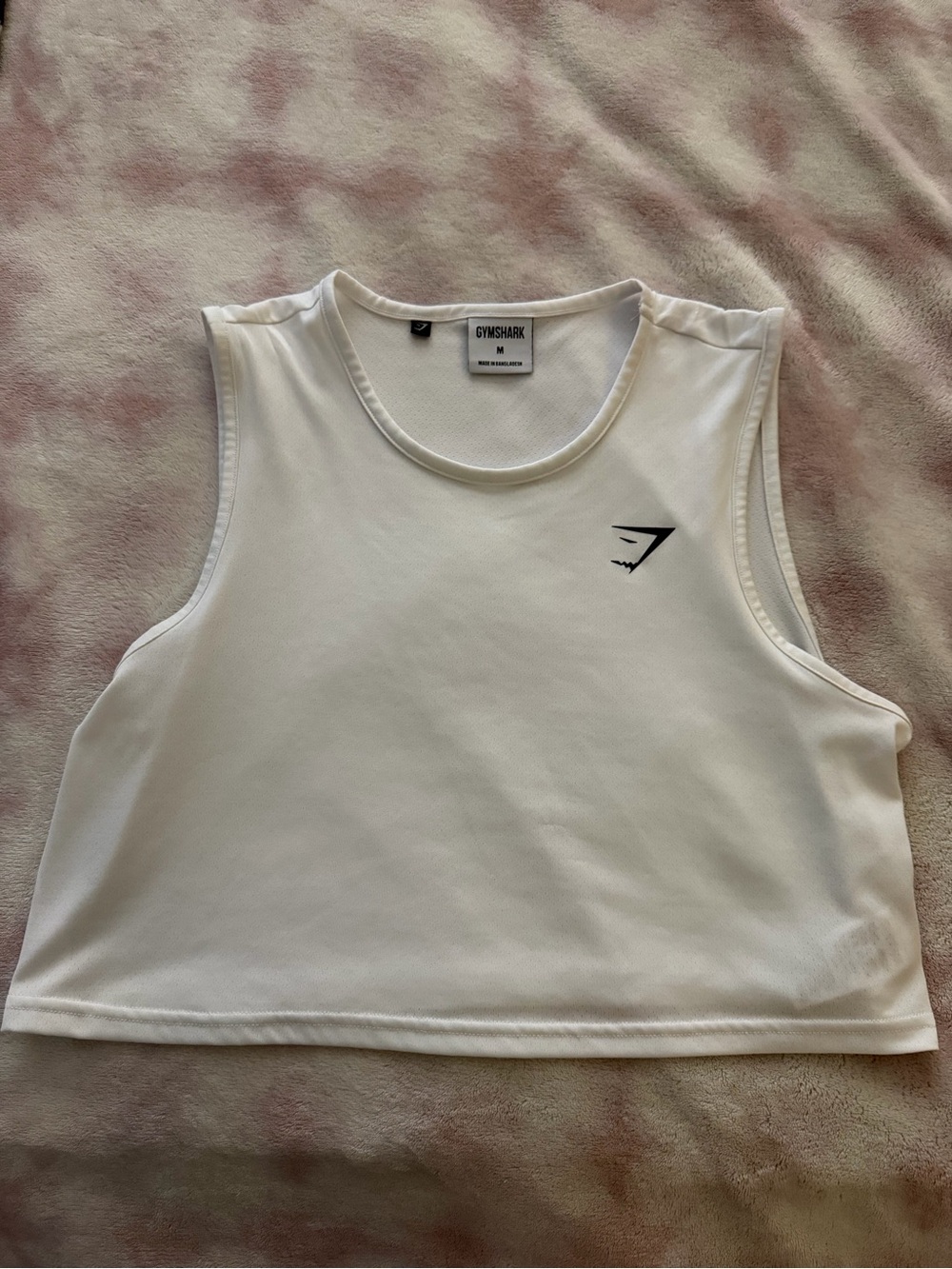 Gymshark White Cropped Muscle Tank